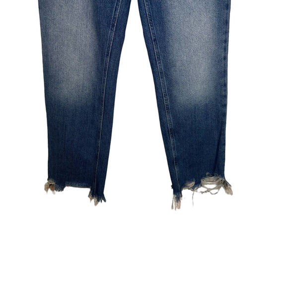 COPY - NEW We the Free People Maggie Straight Leg Jeans 26 Raw Hem Mid Rise But… - Picture 5 of 12
